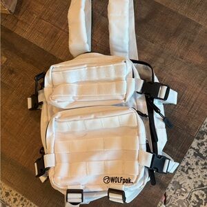 WOLFpak White Tactical Chest Rig Bag with MOLLE Straps Trimmed in Black